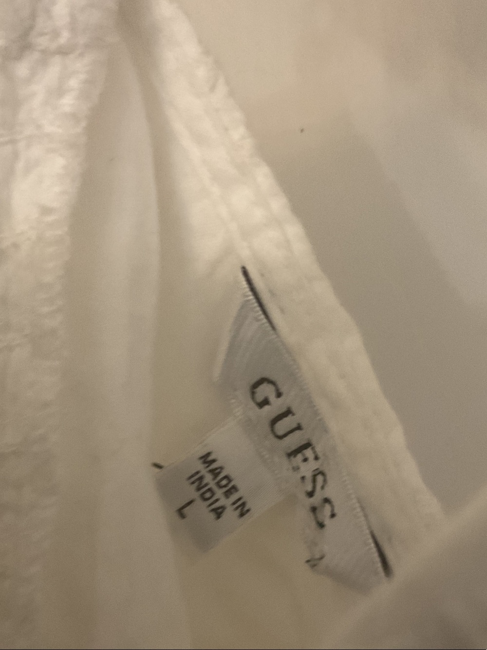 Guess White Eyelet Ruffle Tie-Strap Camisole Top - Picture 2 of 4